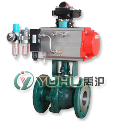 氣動法蘭球閥（單作用氣缸）