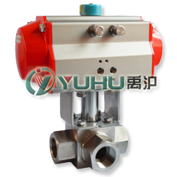 Q614/15N氣動高壓三通球閥