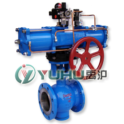 氣動偏心半球閥（帶三聯件、手輪機構）